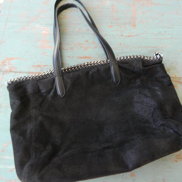 Stella McCartney Handbags - STELLA MCCARTNEY  Black Shaggy Deer Falabella East West Shopper Tote ITALY